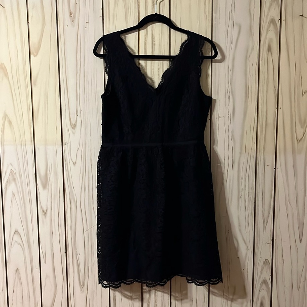 LOFT black lacy cocktail dress